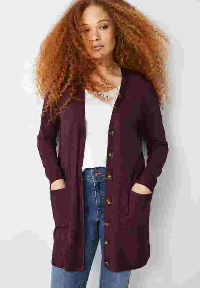 Long Button Front Cardigan image number 0