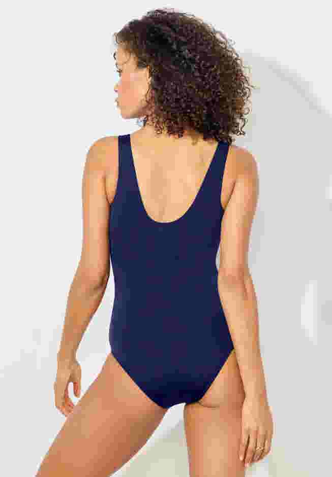 Chlorine Resistant Zip Front One Piece Swimsuit image number 1