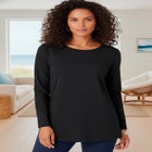 Plus Size Cotton Ultimate Long Sleeve Crewneck Tee image number null