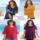 Plus Size Cotton Ultimate Long Sleeve Crewneck Tee image number null