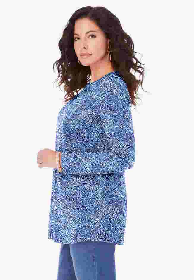 Plus Size Cotton Ultimate Long Sleeve Crewneck Tee image number 2