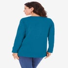 Plus Size Cotton Ultimate Long Sleeve Crewneck Tee image number null