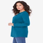 Plus Size Cotton Ultimate Long Sleeve Crewneck Tee image number null