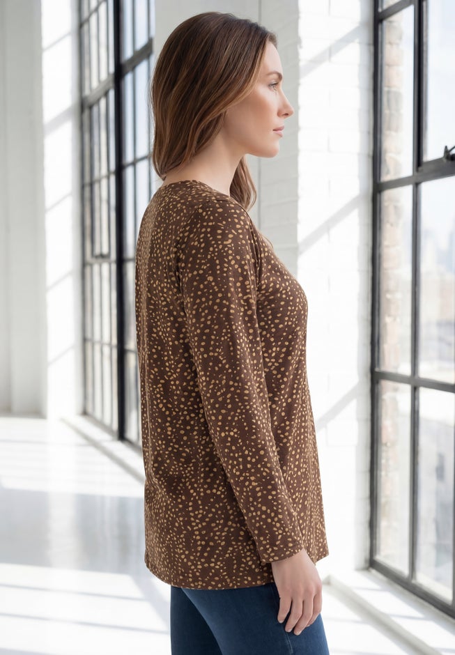 Plus Size Ultimate Cotton Crewneck Long Sleeve Tee image number 2
