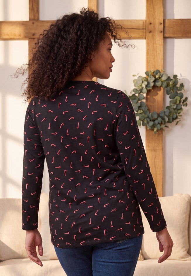 Plus Size Ultimate Cotton Crewneck Long Sleeve Tee image number 1