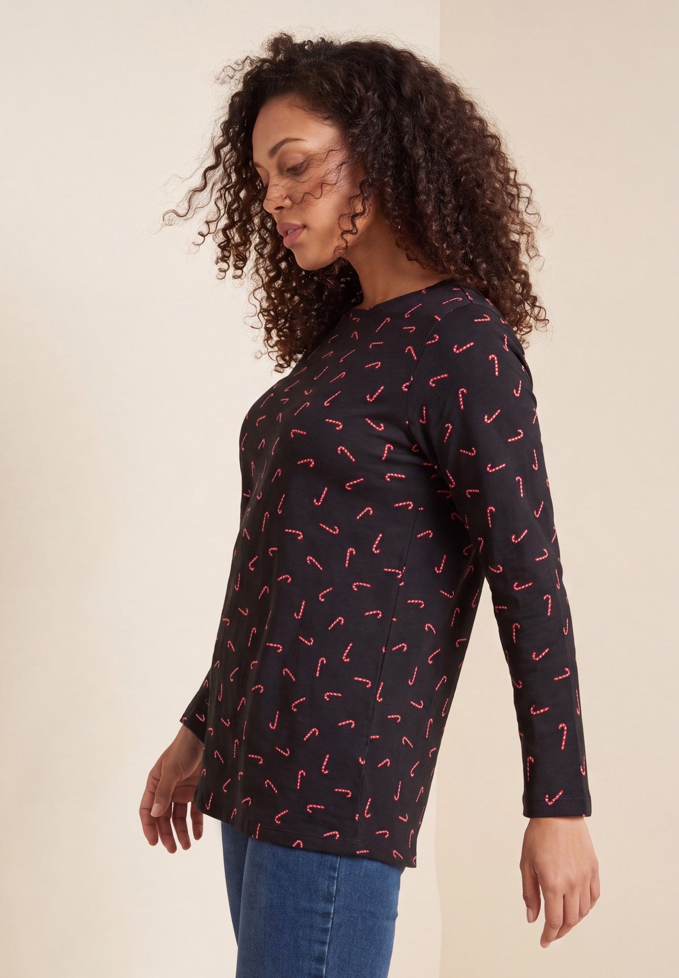 Plus Size Ultimate Cotton Crewneck Long Sleeve Tee image number 2