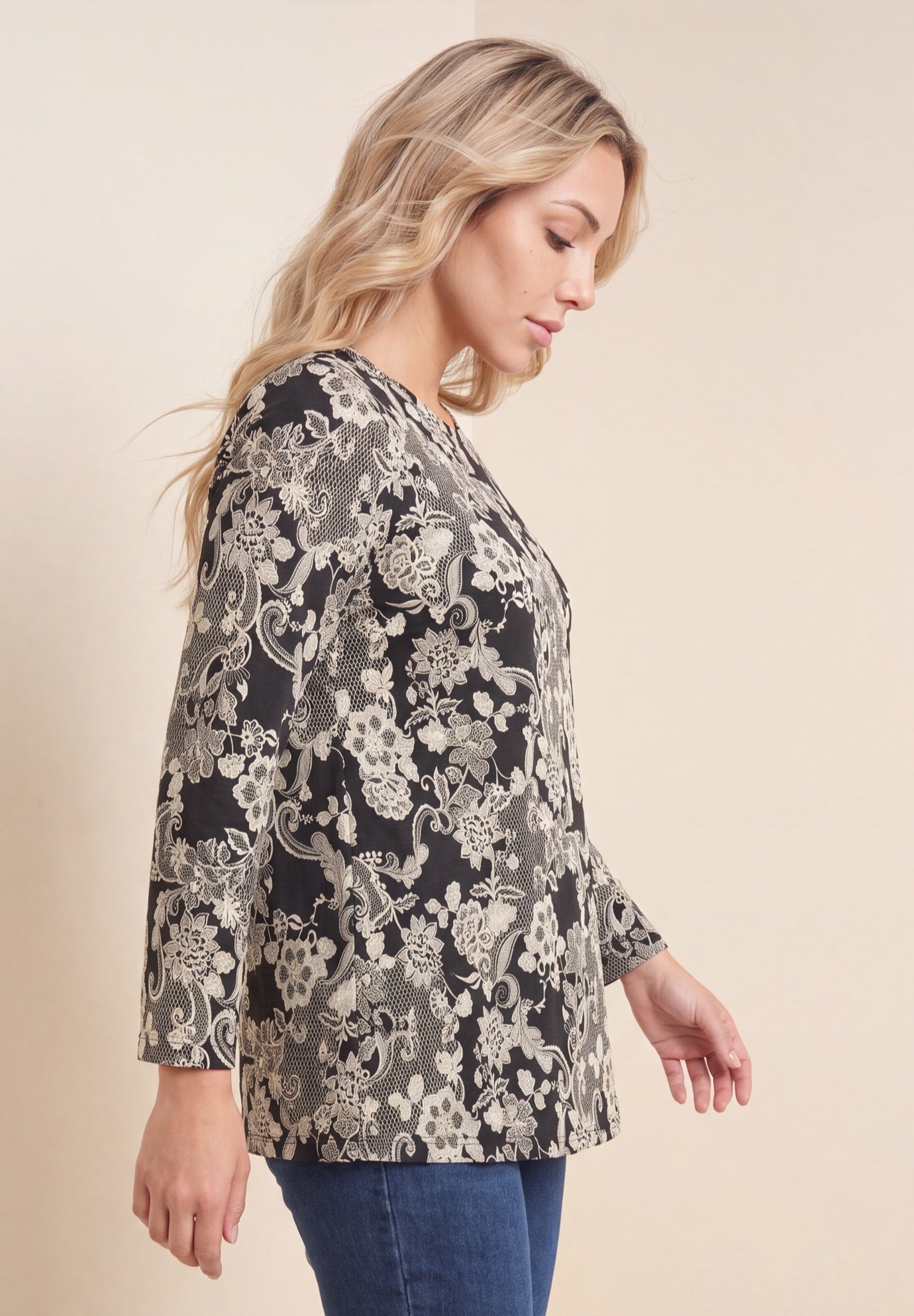 Plus Size Ultimate Cotton Crewneck Long Sleeve Tee image number 2