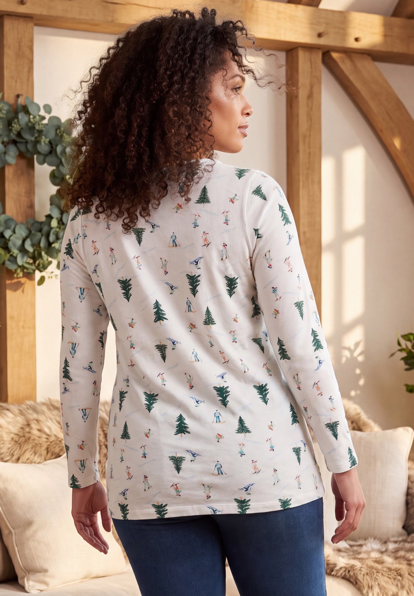 Plus Size Ultimate Cotton Crewneck Long Sleeve Tee image number 1