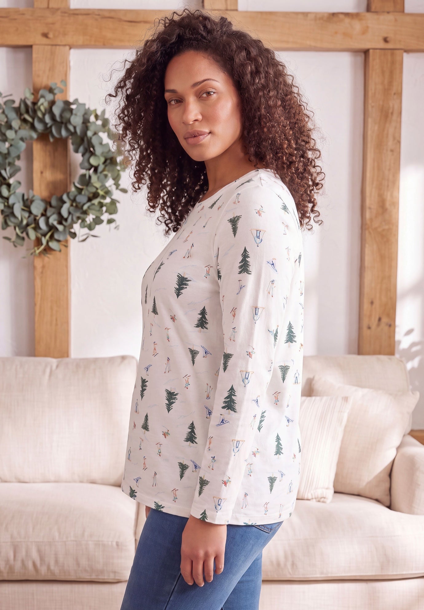 Plus Size Ultimate Cotton Crewneck Long Sleeve Tee image number 2