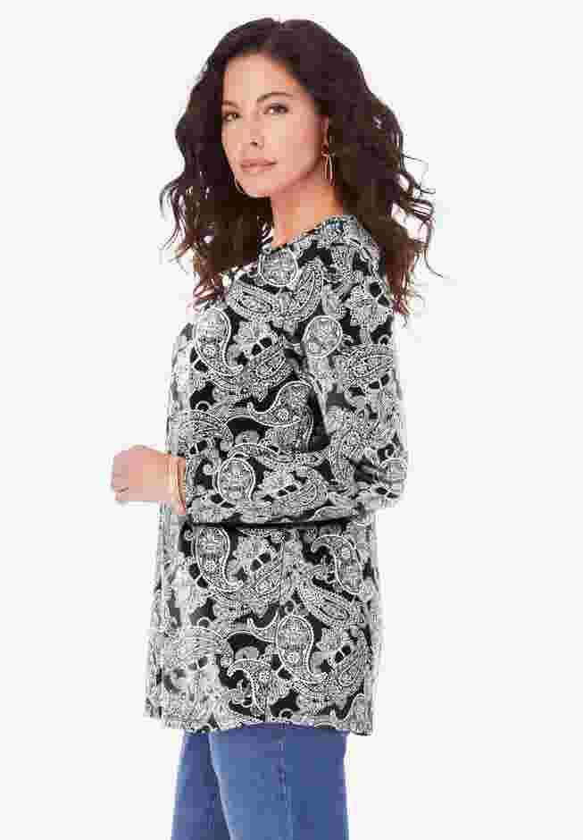 Plus Size Cotton Ultimate Long Sleeve Crewneck Tee image number 2