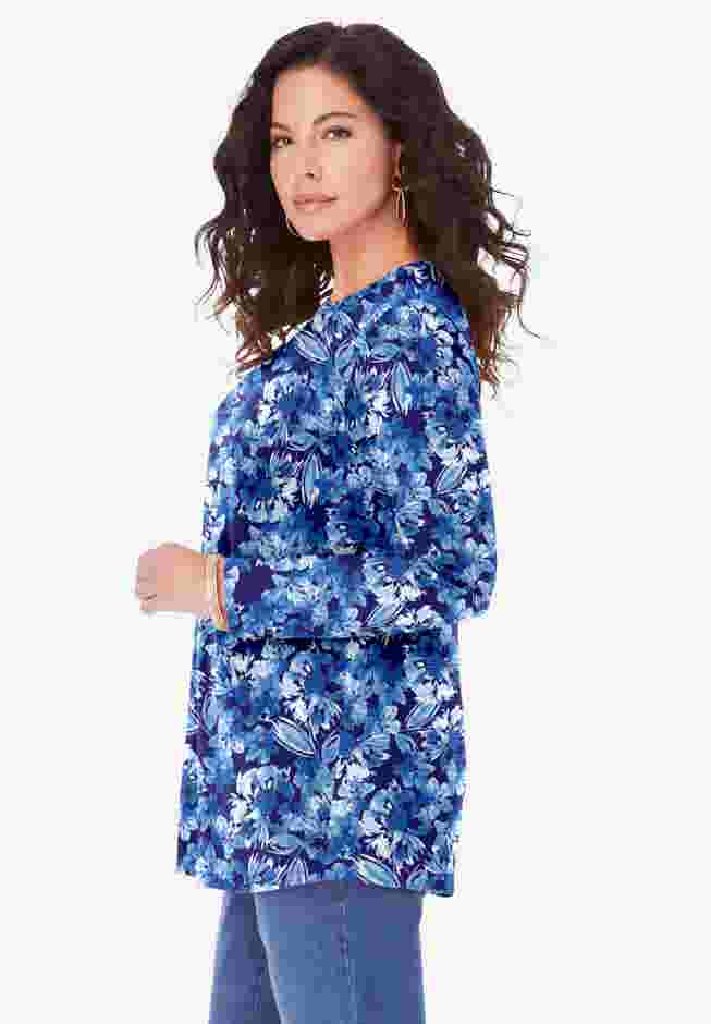 Plus Size Cotton Ultimate Long Sleeve Crewneck Tee image number 2