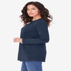 Plus Size Cotton Ultimate Long Sleeve Crewneck Tee image number null
