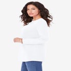 Plus Size Cotton Ultimate Long Sleeve Crewneck Tee image number null