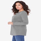 Plus Size Cotton Ultimate Long Sleeve Crewneck Tee image number null