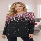 Plus Size Ultimate Cotton Crewneck Long Sleeve Tee image number null
