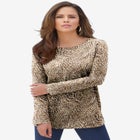 Plus Size Cotton Ultimate Long Sleeve Crewneck Tee image number null