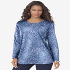 Plus Size Cotton Ultimate Long Sleeve Crewneck Tee image number null