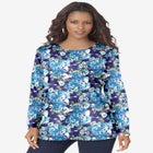 Plus Size Cotton Ultimate Long Sleeve Crewneck Tee image number null
