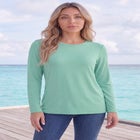 Plus Size Ultimate Cotton Crewneck Long Sleeve Tee image number 0