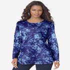 Plus Size Cotton Ultimate Long Sleeve Crewneck Tee image number null