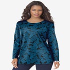 Plus Size Cotton Ultimate Long Sleeve Crewneck Tee image number null