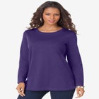Plus Size Cotton Ultimate Long Sleeve Crewneck Tee image number null