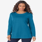 Plus Size Cotton Ultimate Long Sleeve Crewneck Tee image number null