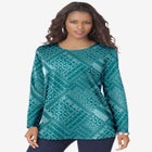 Plus Size Cotton Ultimate Long Sleeve Crewneck Tee image number null