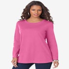 Plus Size Cotton Ultimate Long Sleeve Crewneck Tee image number null
