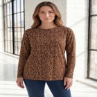Plus Size Ultimate Cotton Crewneck Long Sleeve Tee image number null