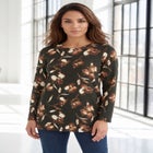 Plus Size Ultimate Cotton Crewneck Long Sleeve Tee image number null