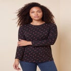 Plus Size Ultimate Cotton Crewneck Long Sleeve Tee image number 0