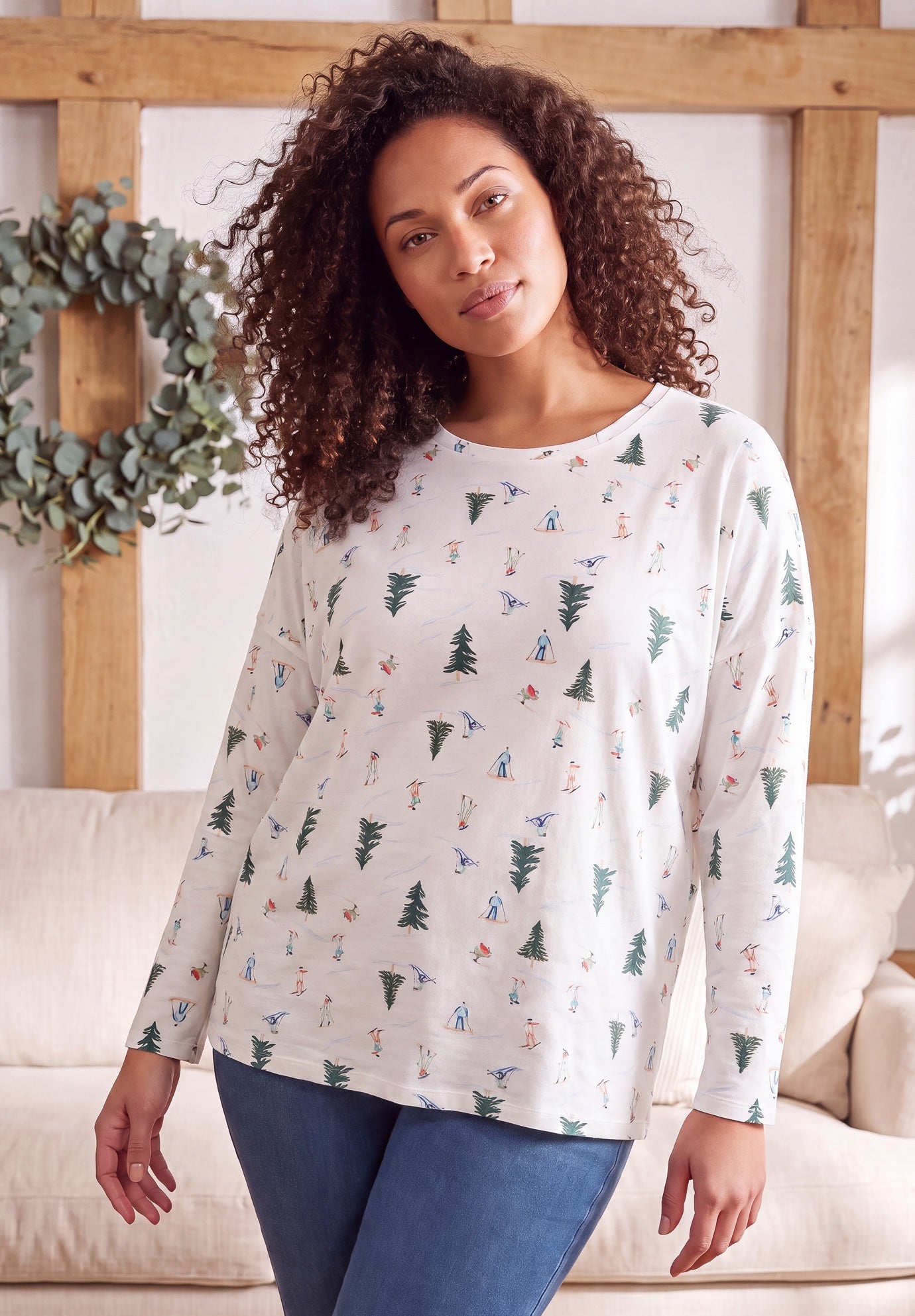 Plus Size Ultimate Cotton Crewneck Long Sleeve Tee image number 0