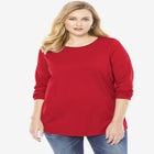 Plus Size Cotton Ultimate Long Sleeve Crewneck Tee image number null