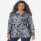 Plus Size Cotton Ultimate Long Sleeve Crewneck Tee image number null
