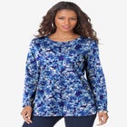 Plus Size Cotton Ultimate Long Sleeve Crewneck Tee image number null