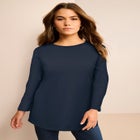 Plus Size Ultimate Cotton Crewneck Long Sleeve Tee image number null