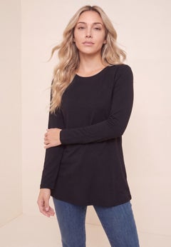 Plus Size Ultimate Cotton Crewneck Long Sleeve Tee