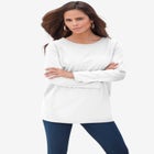 Plus Size Cotton Ultimate Long Sleeve Crewneck Tee image number null