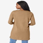 Plus Size Cotton Ultimate Long Sleeve V-Neck Tunic image number null