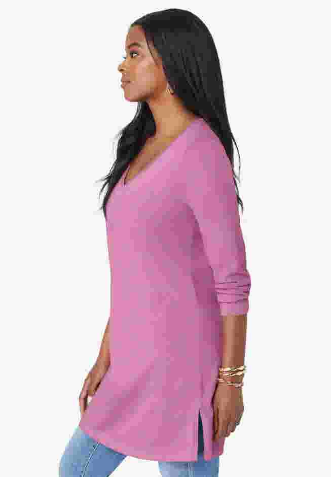 Ultimate Long Sleeve V Neck Tunic image number 2
