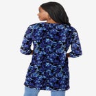 Plus Size Cotton Ultimate Long Sleeve V-Neck Tunic image number null