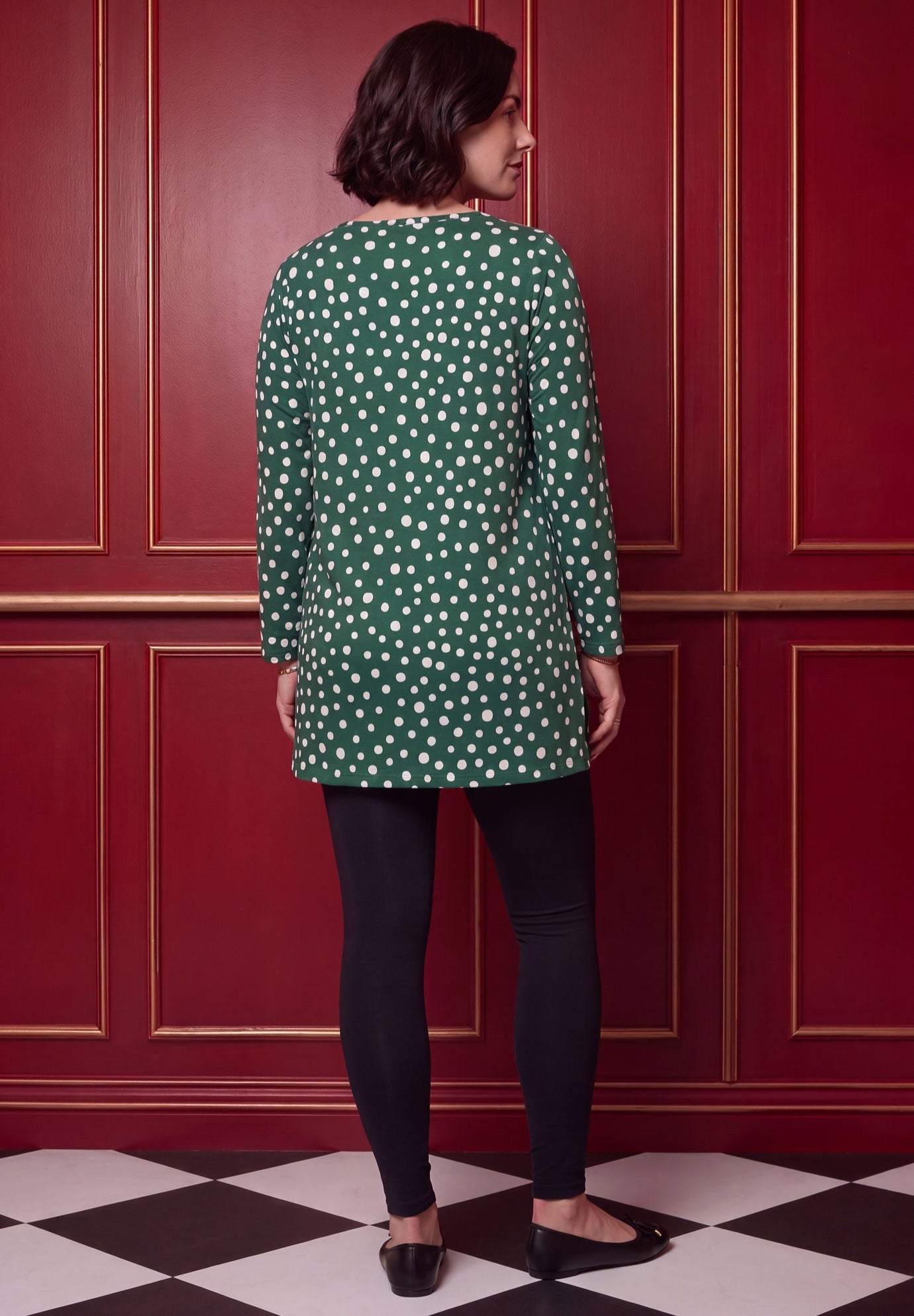 Plus Size Cotton Ultimate Long Sleeve V-Neck Tunic image number 1