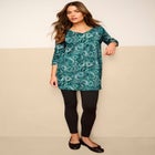 Plus Size Cotton Ultimate Long Sleeve V-Neck Tunic image number null