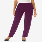 Crease Front Knit Pant image number null