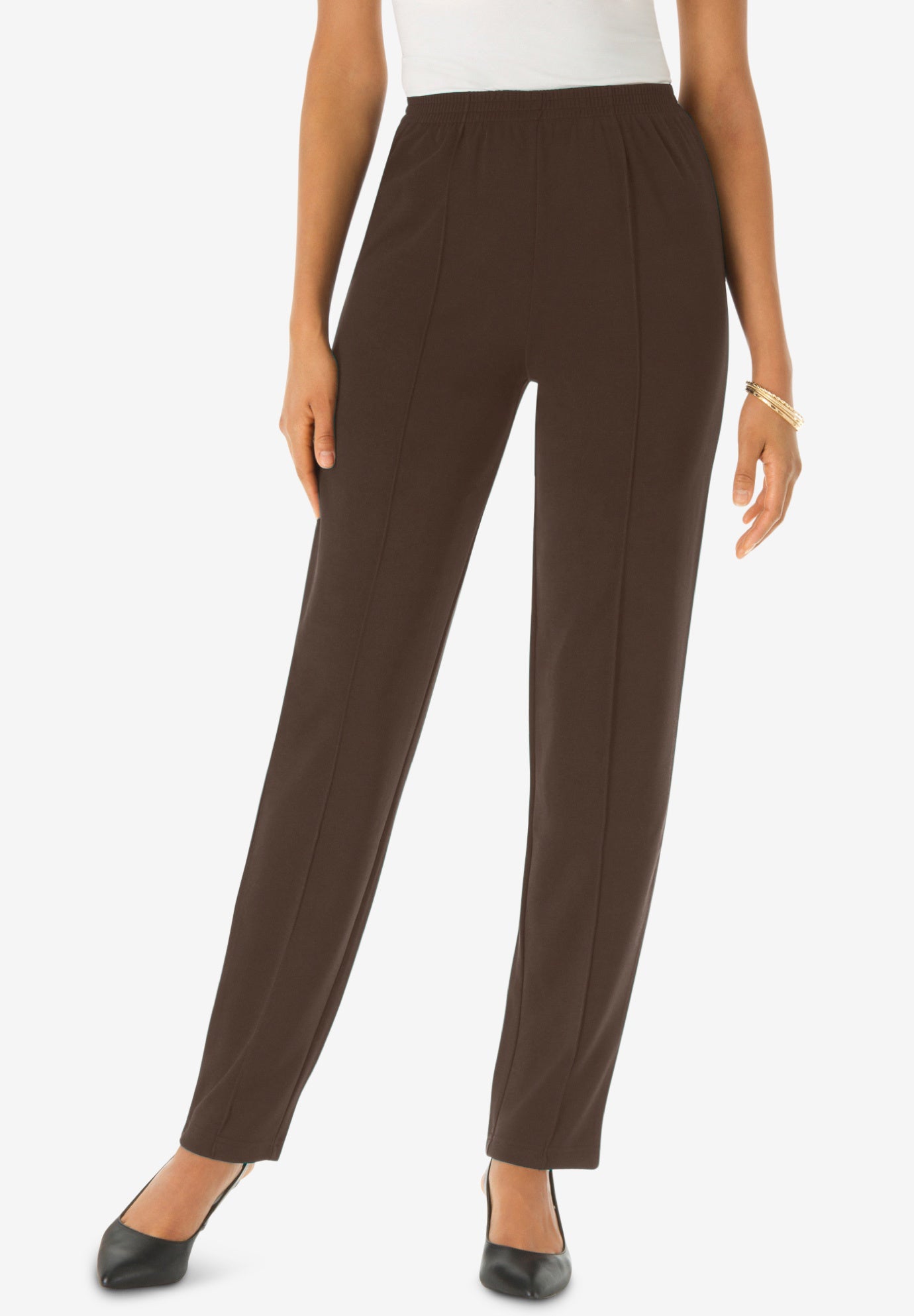 Crease Front Knit Pant image number 0