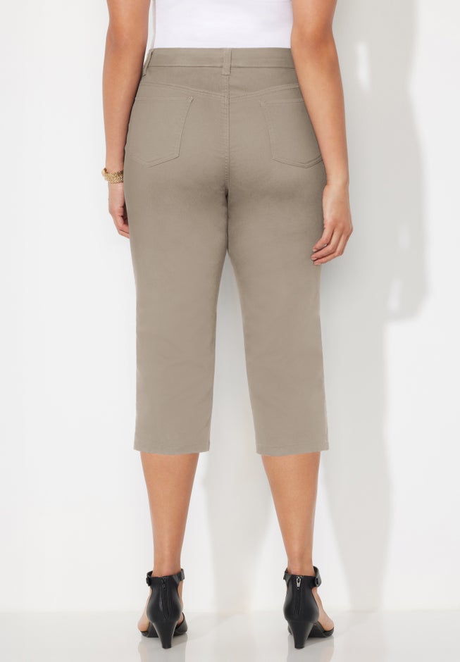 Sateen Stretch Capri image number 1