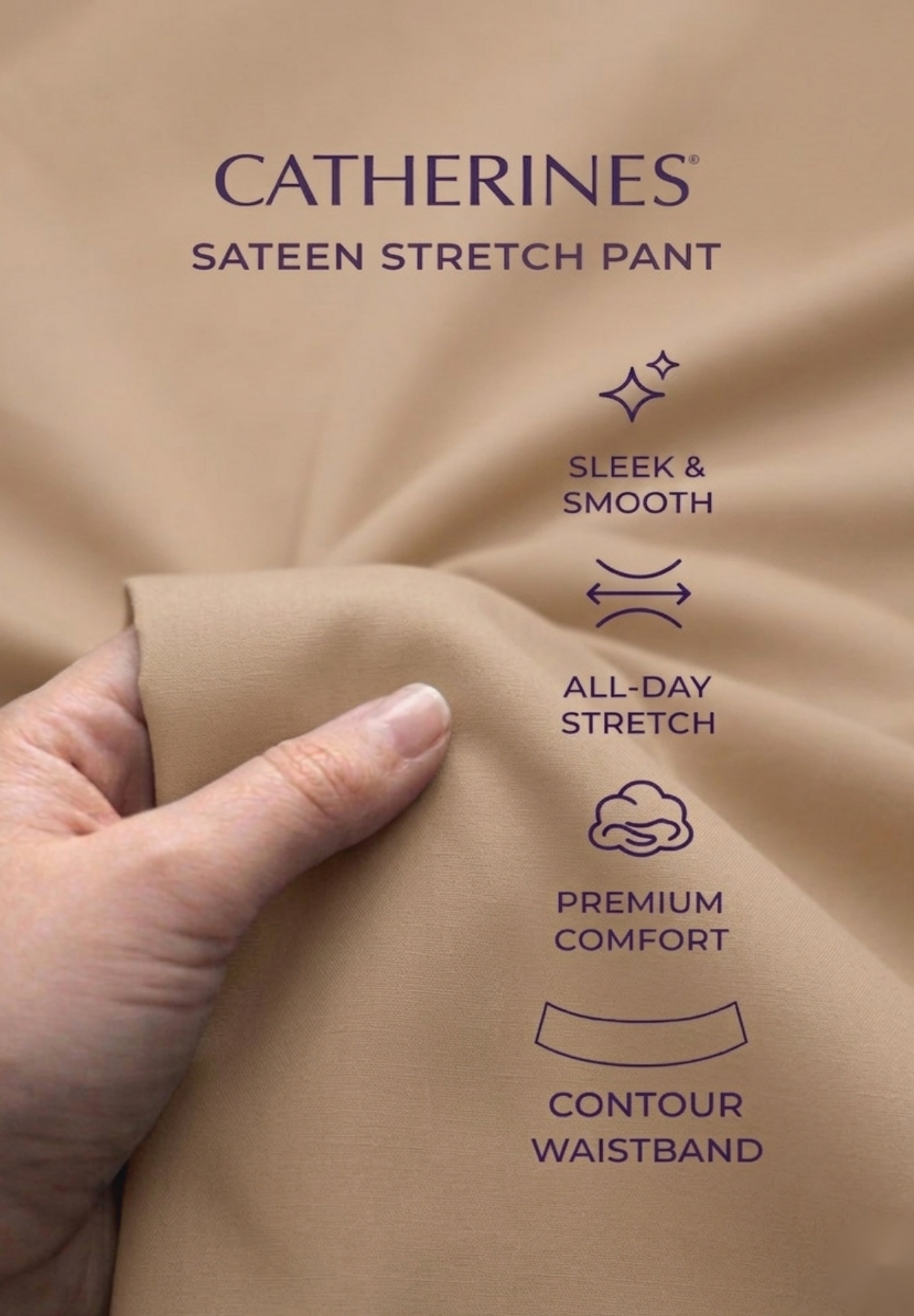 Sateen Stretch Capri image number 1