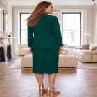 2-Piece Stretch Crepe Single-Breasted Skirt Suit image number 1