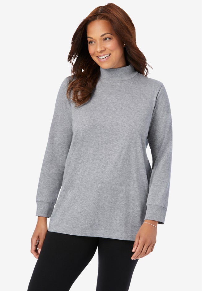 Perfect Long-Sleeve Mockneck Tee image number 0